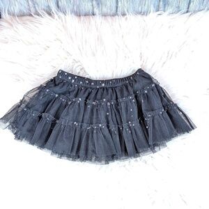Target Black Halloween Ruffle Tutu Skirt with Stars Girls XS 4/5